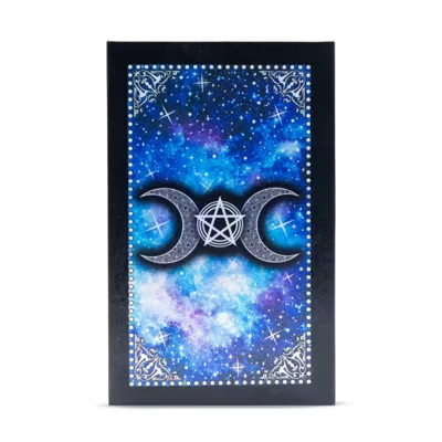 Blue Foil Tarot Card Set - Moon Face - with booklet Blue Foil Tarot Card Set - Moon Face - with booklet