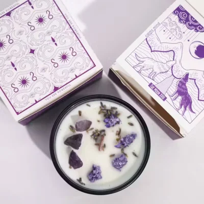 Hop Hare Crystal Magic Flower Candle - Various