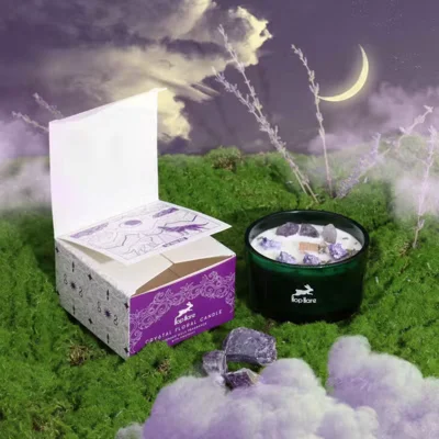 Hop Hare Crystal Magic Flower Candle - Various
