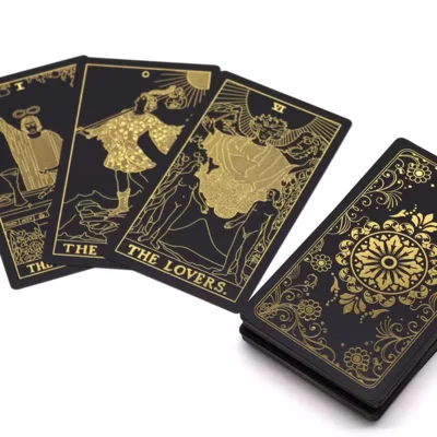 Gold Foil Tarot Set with Book - Gift Box Gold Foil Tarot Set with Book - Gift Box