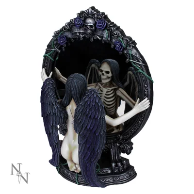 Fates Reflection Gothic Mirror Female Skeleton Ornament Fates Reflection Gothic Mirror Female Skeleton Ornament