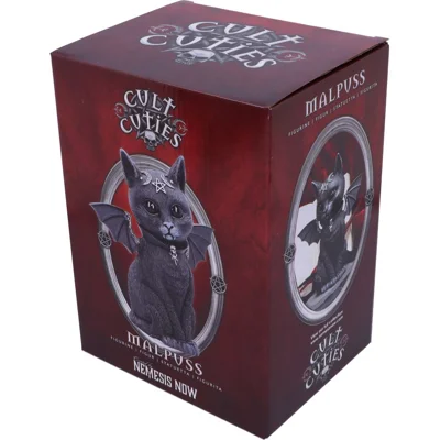 Large Malpuss Winged Occult Cat Figurine 24cm