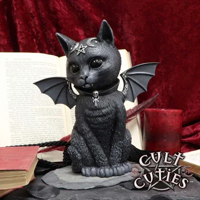 Large Malpuss Winged Occult Cat Figurine 24cm