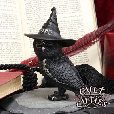 Owlocen Witches Hat Occult Owl Figurine 13.5cm Owlocen Witches Hat Occult Owl Figurine 13.5cm