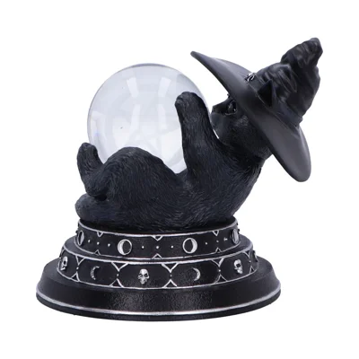 Cult Cuties Purrah Witch Cat Ornament Holding a Crystal Ball