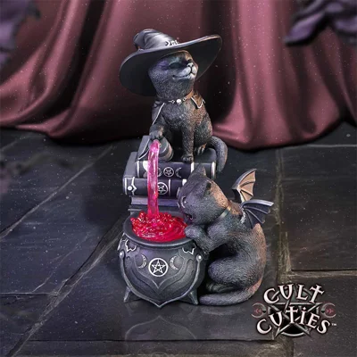 Cult Cuties Malpuss and Purrah Curious Cauldron 18.5cm Cult Cuties Malpuss and Purrah Curious Cauldron 18.5cm