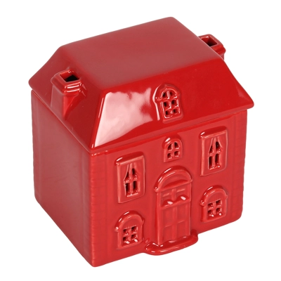 Ceramic Red House Oil Burner Ceramic Red House Oil Burner
