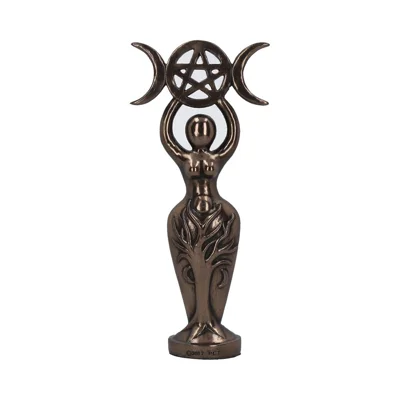 Triple Goddess Figurine Bronzed Wiccan Idol Ornament Triple Goddess Idol 20cm