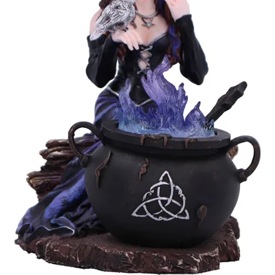 Alvina Witch Figurine with Owl and Cauldron Alvina Witch Figurine with Owl and Cauldron