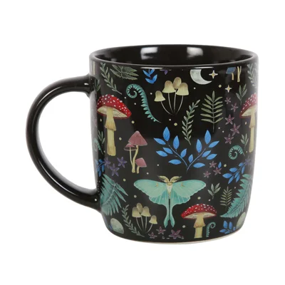 Enchanted Dark Forest Coffee Mug – Mystical Nature Art Cup