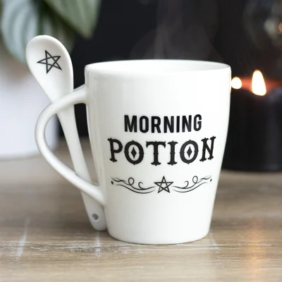 Magical Morning Potion Mug and Spoon Set for Coffee Lovers Magical Morning Potion Mug and Spoon Set for Coffee Lovers