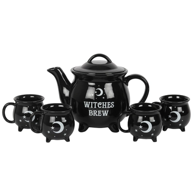 Witches Brew Ceramic Cauldron Tea Set Witches Brew Ceramic Cauldron Tea Set
