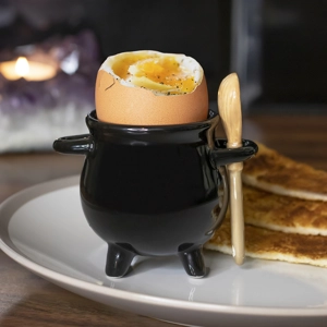 Cauldron Egg Cup with Broom ..