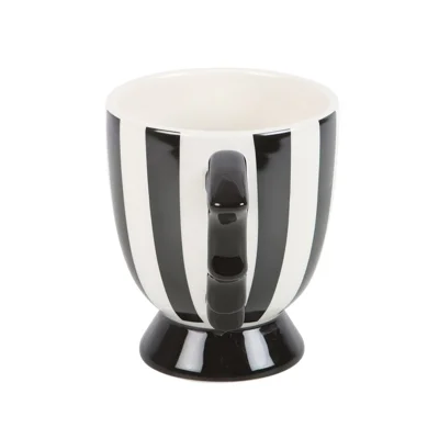 Striped Gothic Bat Wing Teacup for Dark Aesthetic Lovers