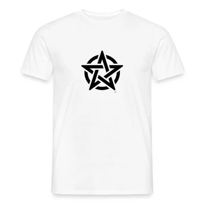 Gothic Black Pentacle Men’s T-Shirt by Ceridwen Mystics