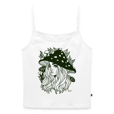 Green Woman of the Forest - Women's Premium T-Shirt by Ceridwen Mystics Organic Spaghetti Strap Top