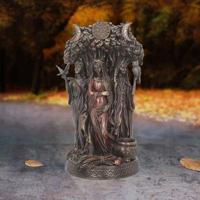 Maiden, Mother Crone 27cm Bronzed Maiden, Mother, Crone Triple Moon Figurine