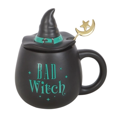 Bad Witch Lidded Mug with Spoon Bad Witch Lidded Mug with Spoon