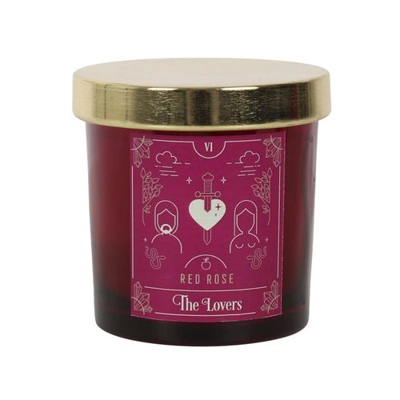 The Lovers Red Rose Tarot Candle The Lovers Red Rose Tarot Candle