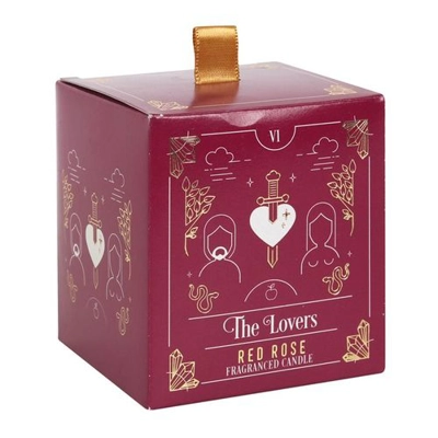The Lovers Red Rose Tarot Candle The Lovers Red Rose Tarot Candle