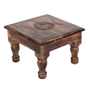 Wooden Triple Moon Altar Table