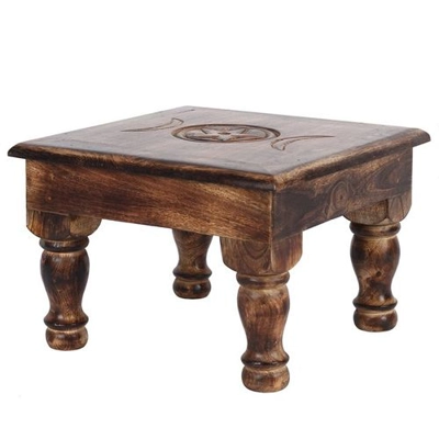 Wooden Triple Moon Altar Table Wooden Triple Moon Altar Table
