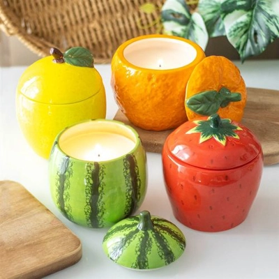 Watermelon Shaped Candle Jar Watermelon Shaped Candle Jar