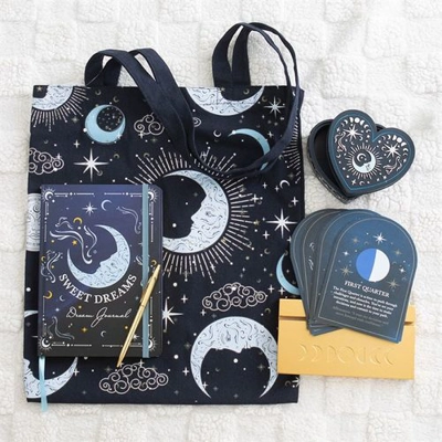 Blue Moon Print Tote Bag Blue Moon Print Tote Bag