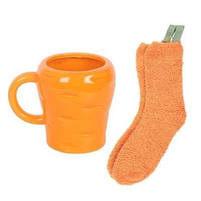 Carrot Shaped Mug and Socks Set Carrot Shaped Mug and Socks Set
