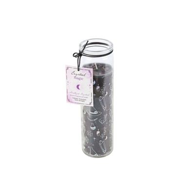 Crystal Witch Jasmine Tube Candle with Amethyst Chips Crystal Witch Jasmine Tube Candle with Amethyst Chips