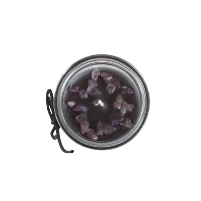 Crystal Witch Jasmine Tube Candle with Amethyst Chips Crystal Witch Jasmine Tube Candle with Amethyst Chips