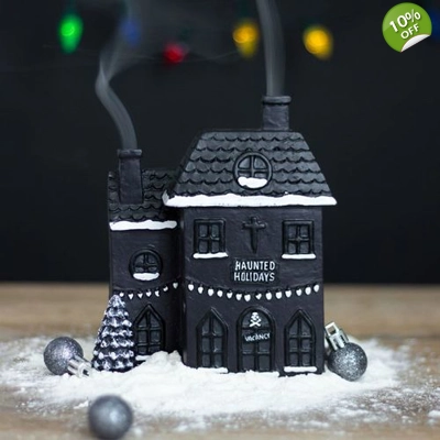 Haunted Holiday House Incense Cone Burner