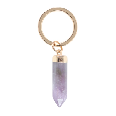 Amethyst Semi Precious Crystal Keyring Amethyst Semi Precious Crystal Keyring