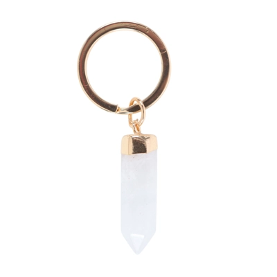 Clear Quartz Semi Precious Crystal Keyring Clear Quartz Semi Precious Crystal Keyring