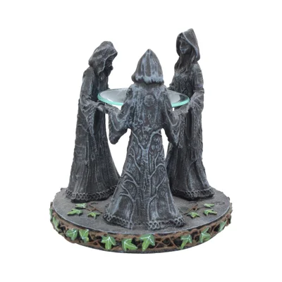 Pagan Magik Circle Triple Moon Oil Burner. (16cm)