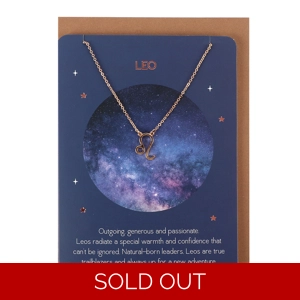 Leo Zodiac Necklace Card