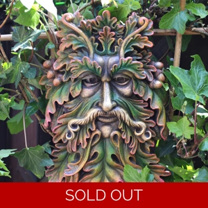 Green Man Face Plaque
