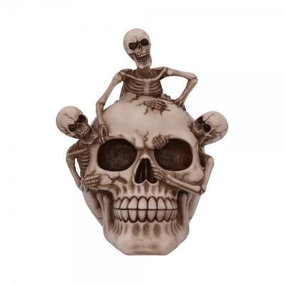 Breaking Free Skeleton Emerging From Skull Ornament