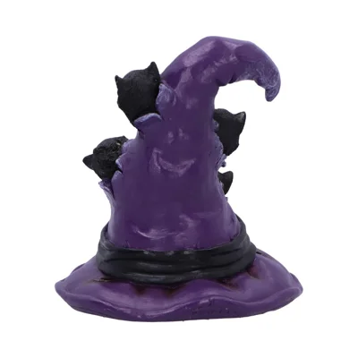 Magical Mischief Witch Hat and Black Cats Figurine 14cm Magical Mischief Witch Hat and Black Cats Figurine 14cm