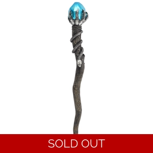 Silver Claw Wand with Blue Gem