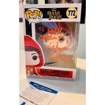 HOCUS POCUS MARY SANDERSON 772 FUNKO POP SIGNED by KATHY NAJIMY w/insc and BECKETT CERTIFIED