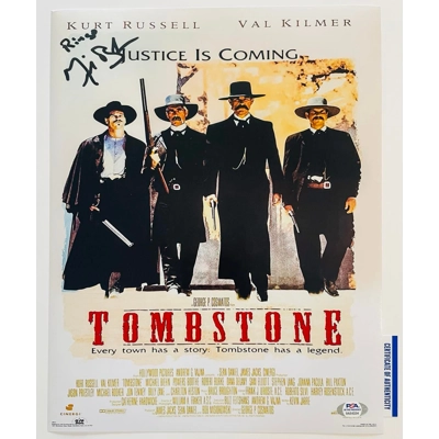 TOMBSTONE 11x14 POSTER SIGNED by MICHAEL BIEHN w/insc and PSA CERTIFIED