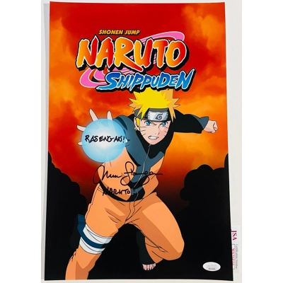 NARUTO SHIPPUDEN 11x17 POSTER SIGNED by MAILE FLANAGAN w/insc and JSA CERTIFIED 3