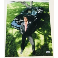 WILLIAM DANIELS SIGNED KNIGHT RIDER K2000 11x14 POSTER & BECKETT CERTIFIED COA