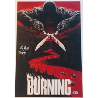 LOU DAVID SIGNED THE BURNING 12x18 POSTER & BECKETT BAS CERTIFIED