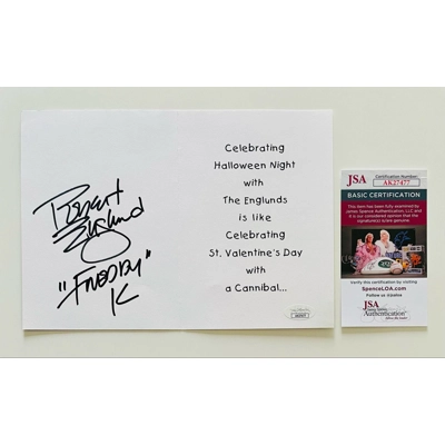 THE ENGLUNDS HALLOWEEN CARD SIGNED by ROBERT ENGLUND w/insc and JSA CERTIFIED THE ENGLUNDS HALLOWEEN CARD SIGNED by ROBERT ENGLUND w/insc and JSA CERTIFIED
