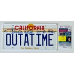 CLAUDIA WELLS SIGNED BACK TO THE FUTURE LICENSE PLATE & JSA CERTIFIED COA CLAUDIA WELLS SIGNED BACK TO THE FUTURE LICENSE PLATE & JSA CERTIFIED COA