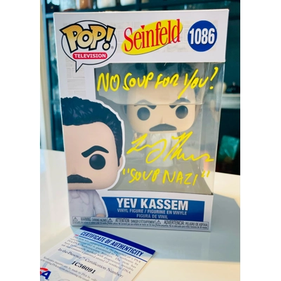 SEINFELD YEV KASSEM 1086 FUNKO POP SIGNED by LARRY THOMAS w/insc and PSA CERTIFIED3