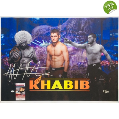 UFC KHABIB NURMAGOMEDOV SIGNED LIMITED EDITION CANVAS and JSA CERTIFIED