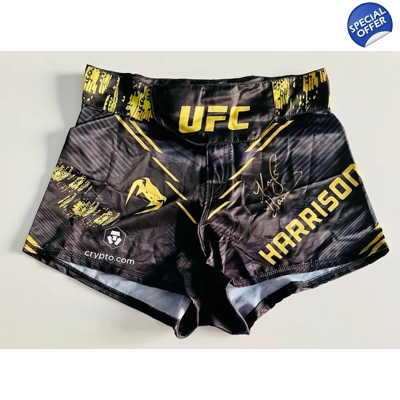 KAYLA HARRISON SIGNED UFC SHORT|TRUNKS & PSA CERTIFIED COA KAYLA HARRISON SIGNED UFC SHORT|TRUNKS & PSA CERTIFIED COA